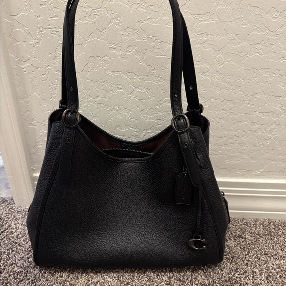 Coach Handbags - Coach Lori Shoulder Bag – Black Pebble Leather (Style C4824 / V5Black)